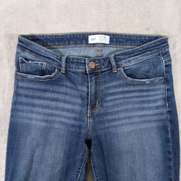 BKE Payton Jean Women's 33x28, Tag30x29.5 Distressed Bootcut Blue Stretch Denim - Picture 3 of 13